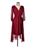 Chaps 100% Polyester Burgundy Cocktail Dress Size 10 - photo 1