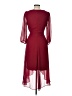 Chaps 100% Polyester Burgundy Cocktail Dress Size 10 - photo 2