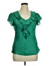 Sunny Leigh 100% Polyester Green Short Sleeve Blouse Size XL - photo 1