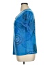 Appropriate Behavior 100% Polyester Blue Short Sleeve Blouse Size XL - photo 5