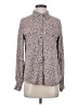 Maurices Animal Print Gray Long Sleeve Blouse Size S - photo 1