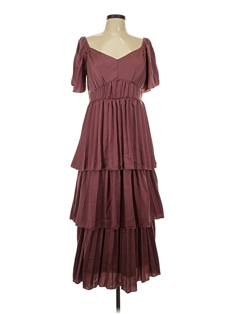 Pre-owned Polagram Cocktail Dress In Burgundy
