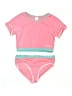 Justice Pink Two Piece Swimsuit Size L (kids) - photo 1
