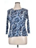 Relativity 100% Nylon Blue 3/4 Sleeve Top Size 1X - photo 1