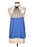 Express 100% Polyester Blue Sleeveless Blouse Size S - photo 2
