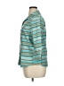 Austin Reed 100% Silk Stripes Teal 3/4 Sleeve Silk Top Size 14 - photo 5
