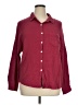 Automet 100% Rayon Houndstooth Burgundy Long Sleeve Button-Down Shirt Size XL - photo 1