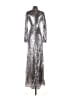 Simon Miller 100% Polyester Metallic Silver Cocktail Dress Size 0 - photo 2