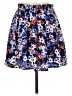 Ambiance Apparel 100% Polyester Floral Blue Casual Skirt Size L - photo 1