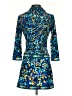 BCBGMAXAZRIA Graphic Blue Casual Dress Size XS - photo 2