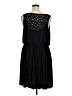 Apt. 9 Solid Black Casual Dress Size XL - photo 2