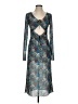 BCBGeneration Print Blue Casual Dress Size S - photo 1
