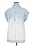 Rails 100% Lyocell Color Block Blue Short Sleeve Blouse Size XL - photo 2