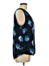 Banana Republic 100% Polyester Blue Sleeveless Blouse Size L - photo 4