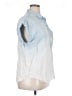 Rails 100% Lyocell Color Block Blue Short Sleeve Blouse Size XL - photo 4