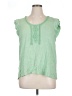 Democracy 100% Rayon Green Short Sleeve Blouse Size XL - photo 1