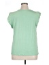 Democracy 100% Rayon Green Short Sleeve Blouse Size XL - photo 2