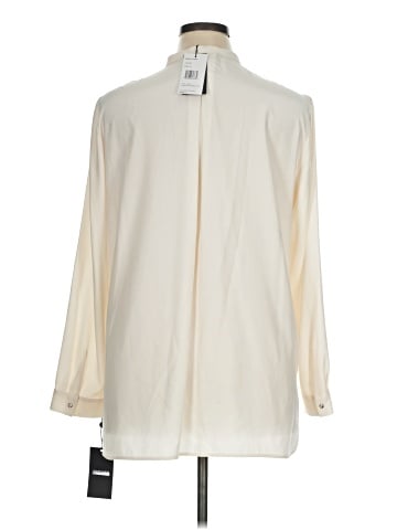 Lafayette 148 New York Long Sleeve Silk Top (view 2)
