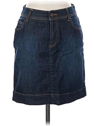 Garnet Hill Denim Skirt (view 1)