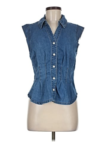 Bagatelle Sleeveless Button-Down Shirt (view 1)
