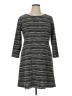 Ann Taylor LOFT Chevron-herringbone Gray Casual Dress Size 14 - photo 1