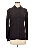 Tory Burch Houndstooth Brown Long Sleeve Silk Top Size 4 - photo 1