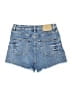 H&M 100% Elastane Blue Denim Shorts Size 6 - photo 2