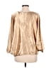 Cha Cha Vente Metallic Gold Long Sleeve Blouse Size M - photo 2