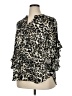 Vince Camuto 100% Polyester Animal Print Black 3/4 Sleeve Blouse Size 1X - photo 2