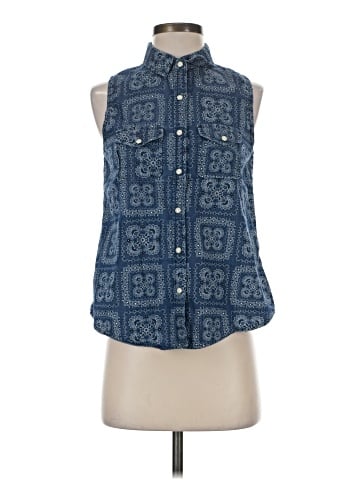 Nollie Sleeveless Button-Down Shirt (view 1)