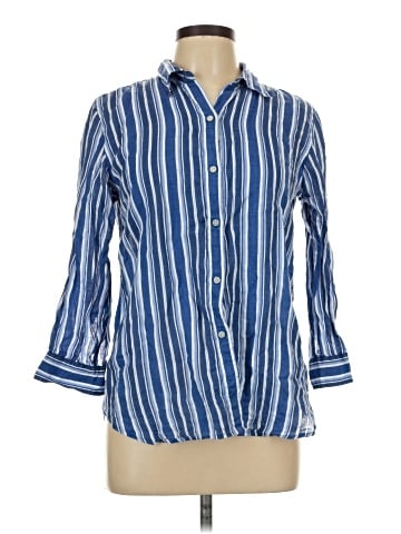 Lauren by Ralph Lauren 3/4 Sleeve Button-Down Shirt (view 1)