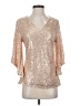 Grace Karin Gold 3/4 Sleeve Blouse Size S - photo 1