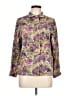 Unbranded Floral Gold Purple Long Sleeve Blouse Size L (estimated) - photo 1