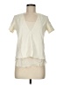 Theory Ivory Short Sleeve Blouse Size M - photo 1