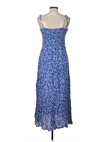 Madewell Smocked Tie-Strap Midi Dress in Floral (view 2)