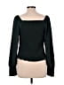 Madewell 100% Polyester Green Long Sleeve Blouse Size L - photo 2