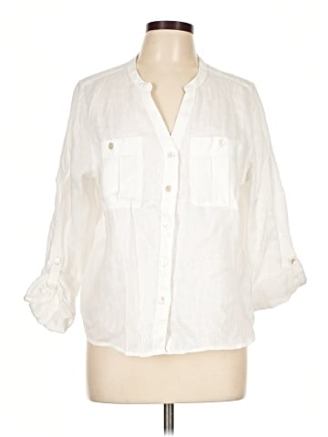 Isaac Mizrahi New York 3/4 Sleeve Button-Down Shirt (view 1)