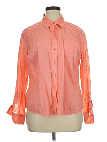 Basic Editions Long Sleeve Button-Down Shirt (view 1)