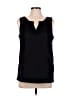 Talbots 100% Cotton Black Sleeveless Blouse Size 12 - photo 1