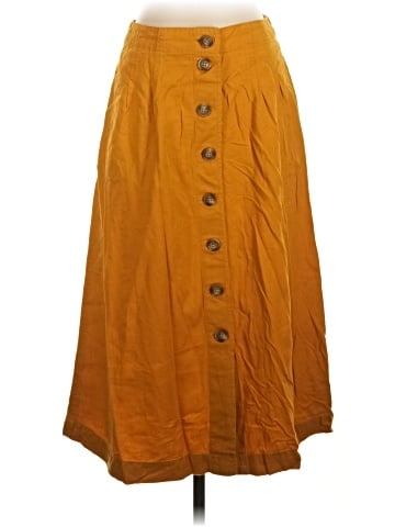 Madewell Patio Button-Front Midi Skirt (view 1)
