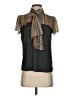 Tiny Print Gray Short Sleeve Blouse Size XS - photo 1