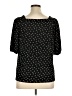 CeCe Stars Black Short Sleeve Blouse Size 1X - photo 2
