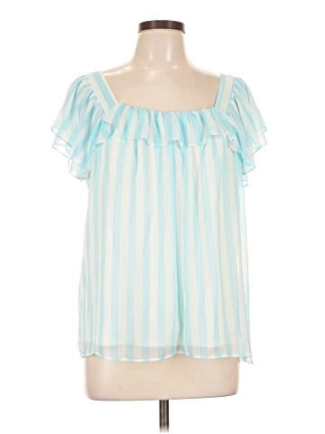 LC Lauren Conrad Short Sleeve Blouse (view 1)