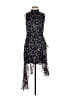 CeCe 100% Polyester Floral Black Cocktail Dress Size 10 - photo 1