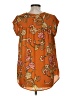 DR2 100% Polyester Orange Sleeveless Blouse Size M - photo 2