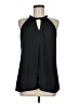 Ecru 100% Polyester Black Sleeveless Blouse Size M - photo 1
