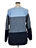 Karen Scott 100% Cotton Color Block Blue Pullover Sweater Size XL - photo 2