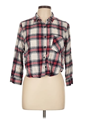 Forever 21 3/4 Sleeve Button-Down Shirt (view 1)