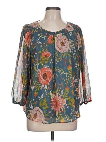 LC Lauren Conrad 3/4 Sleeve Blouse (view 1)