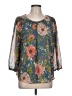 LC Lauren Conrad Teal 3/4 Sleeve Blouse Size L - photo 1